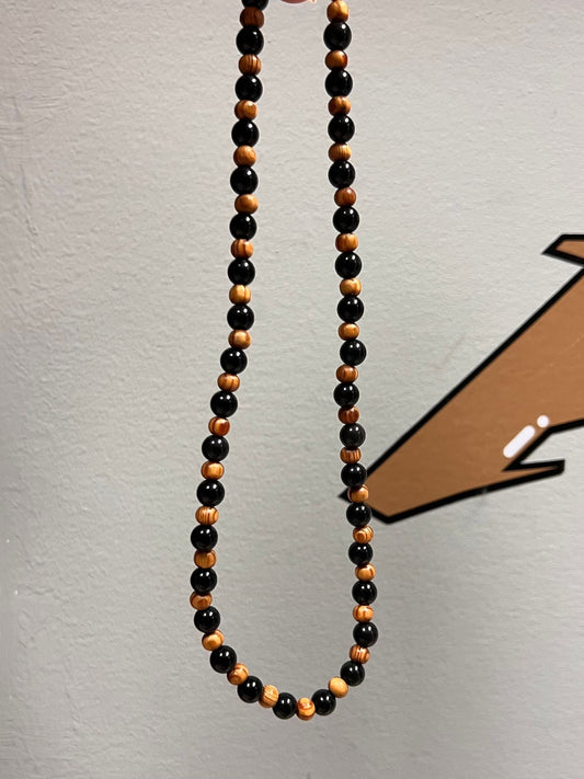 Onyx Wood Necklace