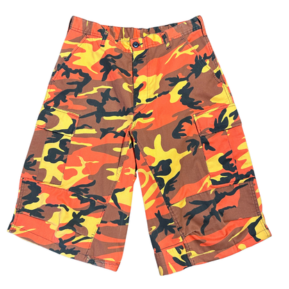 Custom Orange Camo jorts