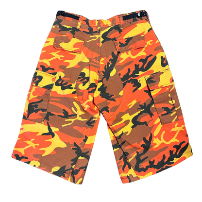 Custom Orange Camo jorts