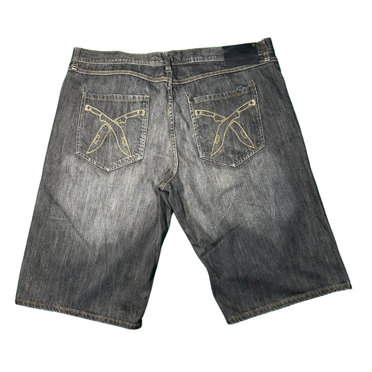 Denim Jort Embroidered