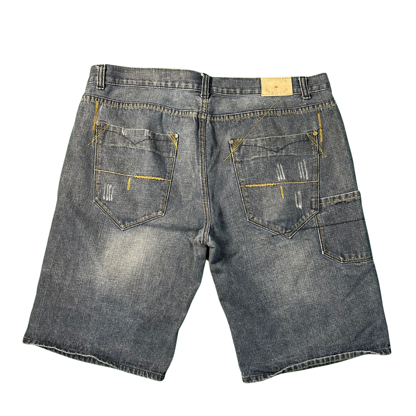 Distressed Denim Jort