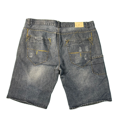 Distressed Denim Jort