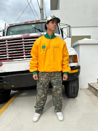 Yellow Bomber jacket fit