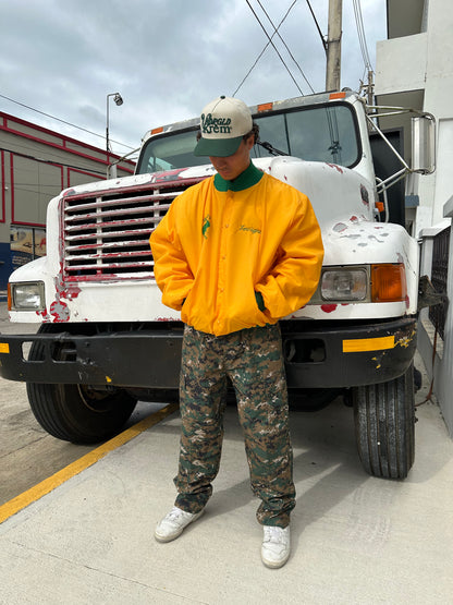 Yellow Bomber jacket fit