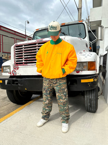 Yellow Bomber jacket fit