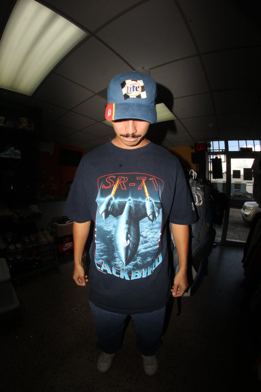 Graphic blue tee