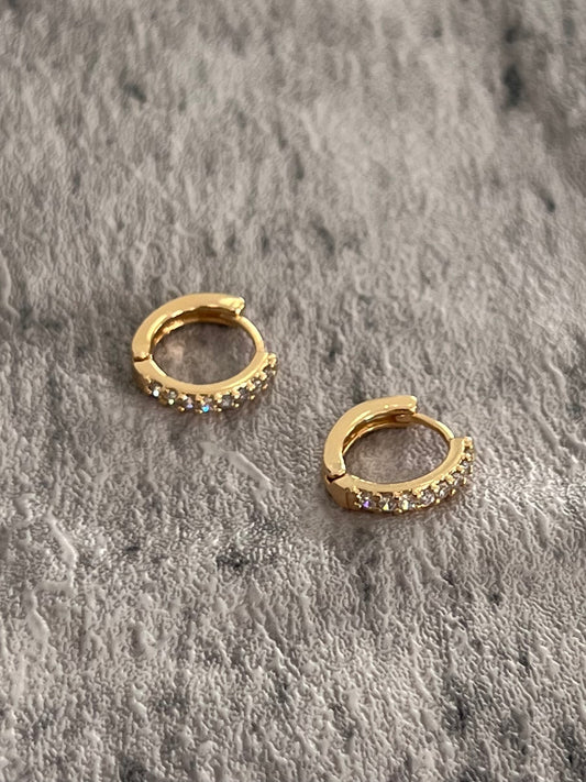 Zirconia hoop earrings